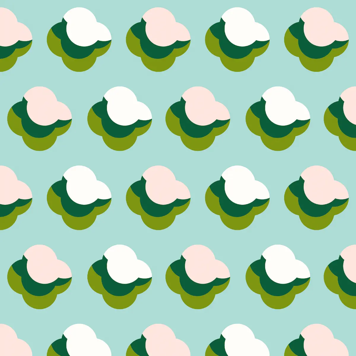 Whimsical kale leaf pattern in playful green designed for youth apparel and children's clothing